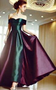 off the shoulder prom dress