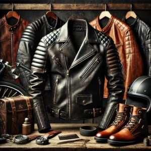  men's bikers leather jackets