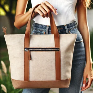 canvas tote bags with zipper