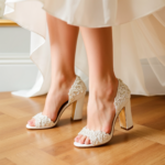 bridal shoes block heel