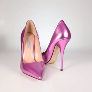 pink metallic heels
